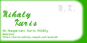 mihaly kuris business card